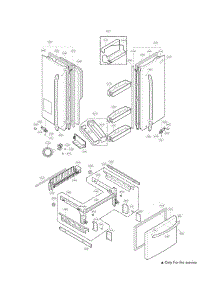Door Parts parts for Kenmore Refrigerator 795.79754904 (79579754904, 795 79754904) from AppliancePartsPros.com