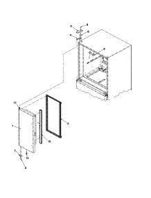 Left Refrigerator Door parts for Kenmore Refrigerator 596.76589500 (59676589500, 596 76589500) from AppliancePartsPros.com
