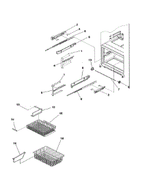 Freezer Shelving parts for Kenmore Refrigerator 596.76589500 (59676589500, 596 76589500) from AppliancePartsPros.com