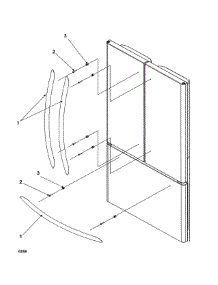 Handles & Trim parts for Kenmore Refrigerator 596.76589500 (59676589500, 596 76589500) from AppliancePartsPros.com