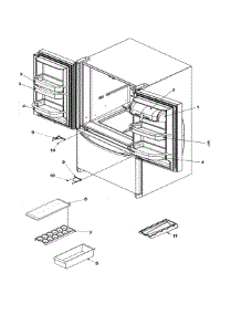 Ref Dr Storage & Center Hinges parts for Kenmore Refrigerator 596.76589500 (59676589500, 596 76589500) from AppliancePartsPros.com