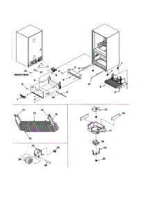 Evaporator Area & Rollers parts for Kenmore Refrigerator 596.76589500 (59676589500, 596 76589500) from AppliancePartsPros.com