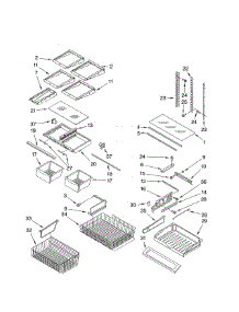Shelf parts for Kenmore Refrigerator 596.76583602 (59676583602, 596 76583602) from AppliancePartsPros.com