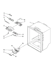 Refrigerator Liner Parts parts for Kenmore Refrigerator 596.76582602 (59676582602, 596 76582602) from AppliancePartsPros.com