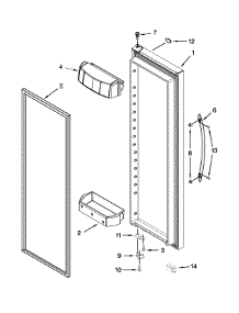 Refrigerator Door Parts parts for Kenmore Refrigerator 106.51779511 (10651779511, 106 51779511) from AppliancePartsPros.com