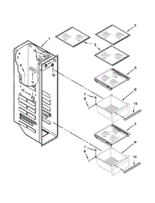 Freezer Liner Parts parts for Kenmore Refrigerator 106.51779511 (10651779511, 106 51779511) from AppliancePartsPros.com