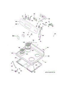 Control Panel & Cooktop parts for Ge Range JB256DM1BB from AppliancePartsPros.com