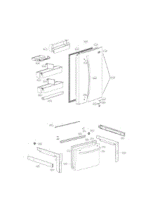 Door Parts parts for Kenmore Refrigerator 795.79049312 (79579049312, 795 79049312) from AppliancePartsPros.com