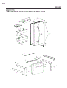 Door Parts parts for Kenmore Refrigerator 795.79022312 (79579022312, 795 79022312) from AppliancePartsPros.com