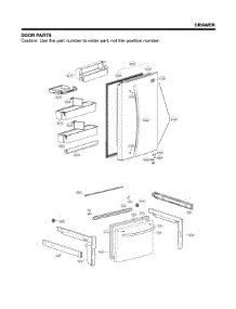 Door Parts parts for Kenmore Refrigerator 795.79044312 (79579044312, 795 79044312) from AppliancePartsPros.com