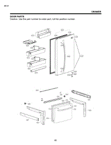 Door Parts parts for Kenmore Refrigerator 795.79024312 (79579024312, 795 79024312) from AppliancePartsPros.com