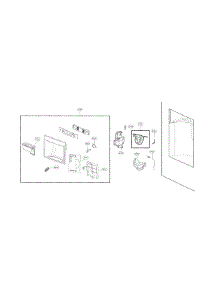 Dispenser Parts parts for Kenmore Refrigerator 795.74053411 (79574053411, 795 74053411) from AppliancePartsPros.com