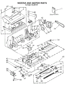 Nozzle And Motor parts for Kenmore Vacuum 116.3937281 (1163937281, 116 3937281) from AppliancePartsPros.com