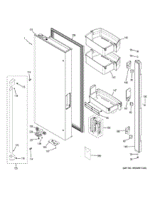 Fresh Food Door - Lh parts for Ge Refrigerator CWE23SSHNSS from AppliancePartsPros.com