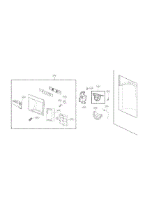 Dispenser Parts parts for Kenmore Refrigerator 795.74049411 (79574049411, 795 74049411) from AppliancePartsPros.com