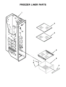Freezer Liner Parts parts for Kenmore Refrigerator 106.51719411 (10651719411, 106 51719411) from AppliancePartsPros.com