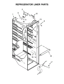 Refrigerator Liner Parts parts for Kenmore Refrigerator 106.51712411 (10651712411, 106 51712411) from AppliancePartsPros.com