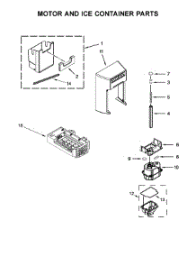 Motor And Ice Container Parts parts for Kenmore Refrigerator 106.51712411 (10651712411, 106 51712411) from AppliancePartsPros.com
