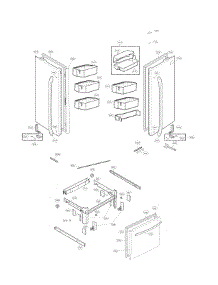 Door Parts parts for Kenmore Refrigerator 795.74019410 (79574019410, 795 74019410) from AppliancePartsPros.com