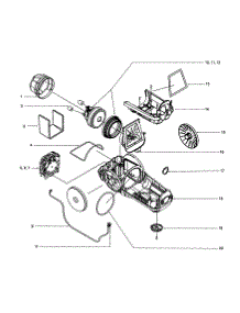 Motor parts for Kenmore Vacuum 860.20299990 (86020299990, 860 20299990) from AppliancePartsPros.com
