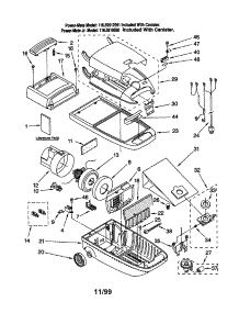 Vacuum Cleaner parts for Kenmore Vacuum 116.29512991 (11629512991, 116 29512991) from AppliancePartsPros.com