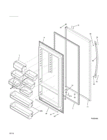 Door parts for Kenmore Refrigerator 253.44743111 (25344743111, 253 44743111) from AppliancePartsPros.com