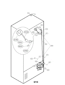 Water And Tube Parts parts for Kenmore Refrigerator 795.71036011 (79571036011, 795 71036011) from AppliancePartsPros.com