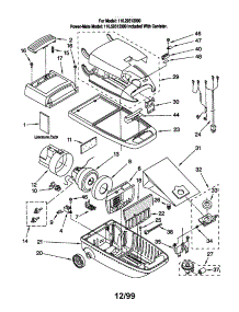 Vacuum Cleaner parts for Kenmore Vacuum 116.29512990 (11629512990, 116 29512990) from AppliancePartsPros.com