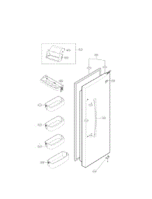 Refrigerator Door Parts parts for Kenmore Refrigerator 795.51379012 (79551379012, 795 51379012) from AppliancePartsPros.com