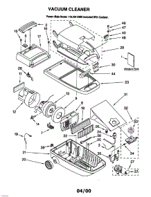 Vacuum Cleaner parts for Kenmore Vacuum 116.29412990 (11629412990, 116 29412990) from AppliancePartsPros.com