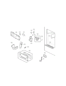 Dispenser Parts parts for Kenmore Refrigerator 795.72052116 (79572052116, 795 72052116) from AppliancePartsPros.com