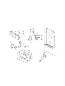 Dispenser Parts parts for Kenmore Refrigerator 795.72193311 (79572193311, 795 72193311) from AppliancePartsPros.com