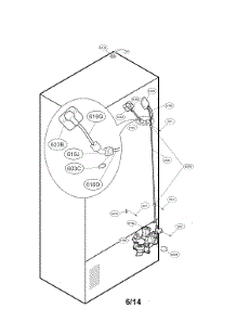 Water And Tube Parts parts for Kenmore Refrigerator 795.71032011 (79571032011, 795 71032011) from AppliancePartsPros.com