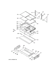 Fresh Food Shelves parts for Ge Refrigerator GFE26GGKCBB from AppliancePartsPros.com