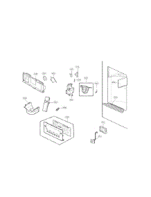 Dispenser Parts parts for Kenmore Refrigerator 795.72043316 (79572043316, 795 72043316) from AppliancePartsPros.com