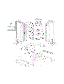 Door Parts parts for Kenmore Refrigerator 795.72043316 (79572043316, 795 72043316) from AppliancePartsPros.com