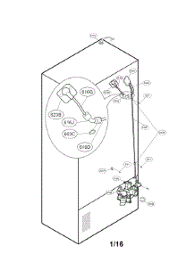 Valve And Water Parts parts for Kenmore Refrigerator 795.71056014 (79571056014, 795 71056014) from AppliancePartsPros.com