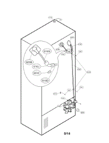 Valve And Water Tube Parts parts for Kenmore Refrigerator 795.72062316 (79572062316, 795 72062316) from AppliancePartsPros.com