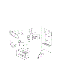 Dispenser Parts parts for Kenmore Refrigerator 795.72059114 (79572059114, 795 72059114) from AppliancePartsPros.com