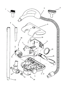 Kenmore Destiny 3000 "Figure B" parts for Kenmore Vacuum 204.26997790 (20426997790, 204 26997790) from AppliancePartsPros.com