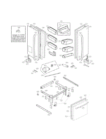 Door Parts parts for Kenmore Refrigerator 795.72053114 (79572053114, 795 72053114) from AppliancePartsPros.com