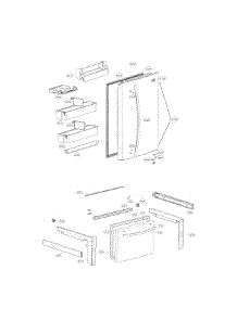 Door Parts parts for Kenmore Refrigerator 795.79022310 (79579022310, 795 79022310) from AppliancePartsPros.com