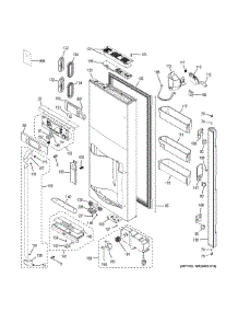 Dispenser Door parts for Ge Refrigerator CYE22TSHKSS from AppliancePartsPros.com