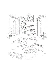 Door Parts parts for Kenmore Refrigerator 795.72049111 (79572049111, 795 72049111) from AppliancePartsPros.com