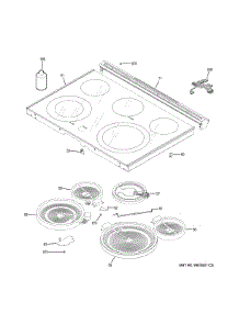 Cooktop parts for Ge Range JS660EL2ES from AppliancePartsPros.com