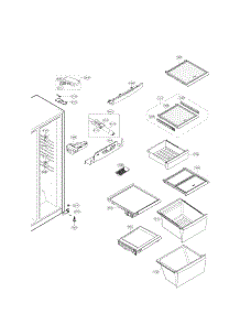 Refrigerator Compartment Parts parts for Kenmore Refrigerator 795.51373011 (79551373011, 795 51373011) from AppliancePartsPros.com