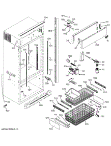 Freezer Section, Trim & Components parts for Ge Refrigerator ZICS360NHALH from AppliancePartsPros.com