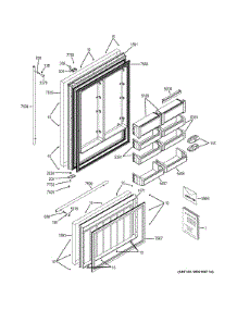 Doors parts for Ge Refrigerator ZICS360NHALH from AppliancePartsPros.com