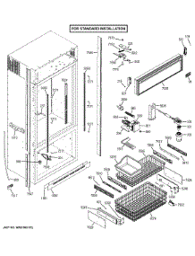 Cabinet - Standard parts for Ge Refrigerator ZIC360NHBLH from AppliancePartsPros.com