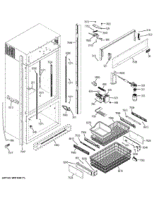Freezer Section, Trim & Components parts for Ge Refrigerator ZIC360NHALH from AppliancePartsPros.com